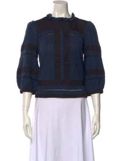 Pre-owned Isabel Marant Étoile Crew Neck Three-quarter Sleeve Sweatshirt In Blue