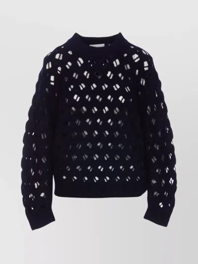 Isabel Marant Étoile Crewneck Knitwear Open-knit Design In Blue