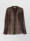 Isabel Marant Étoile Crewneck Long Sleeves Sheer Fabric Top