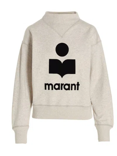 Isabel Marant Étoile Crewneck Sweatshirt With Logo In Ec Ecru