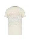 Isabel Marant Étoile Marant Etoile Ziliani Logo Cotton T Shirt In Cream