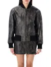 Isabel Marant Étoile Isabel Marant Etoile Crisley Leather Bomebr In Faded Black