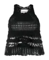 Isabel Marant Étoile Crochet Knit Sleeveless Top In Black