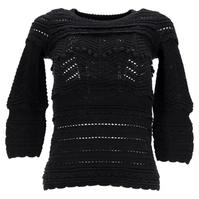 Isabel Marant Étoile Crochet Top In Black Cotton