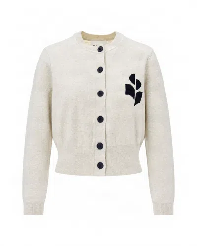 Isabel Marant Étoile Cropped Button-closure Cardigan With Round Neckline In Neutral
