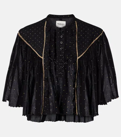 Isabel Marant Étoile Veenia Biologic Cotton Shirt In Black