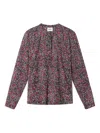 Isabel Marant Étoile Crushed Berry Cotton Top In Multi