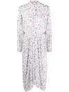 Isabel Marant Étoile Crystal-print Shirtdress In Weiss