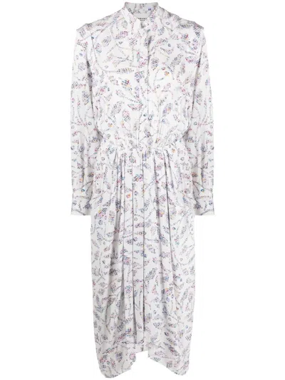 Isabel Marant Étoile Crystal-print Shirtdress In Weiss
