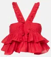 Isabel Marant Étoile Daliana Cotton-blend Top In Red