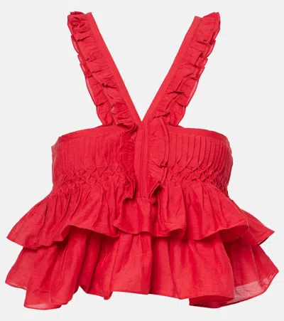 ISABEL MARANT ÉTOILE DALIANA COTTON-BLEND TOP