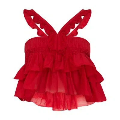 Isabel Marant Étoile Daliana Top In Red