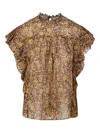 Isabel Marant Étoile Daliyane Floral-print Blouse In Animal Print