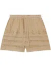 Isabel Marant Étoile Isabel Marant Etoile Damina Khaki Embroidered Shorts