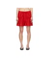 Isabel Marant Étoile Damina Crochet-trimmed Broderie Anglaise Organic Cotton-voile Shorts In Red