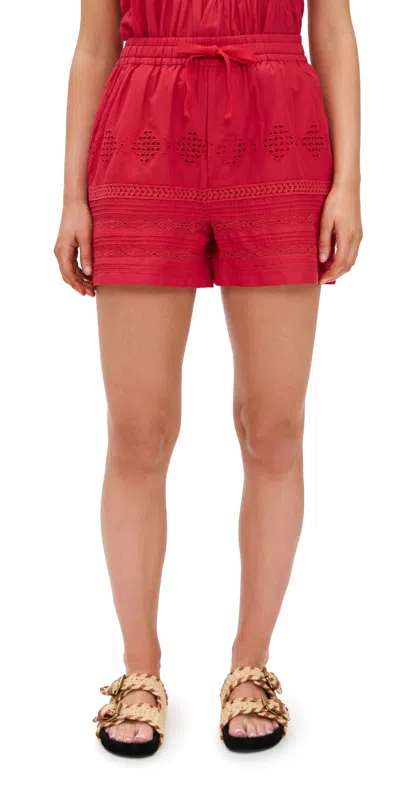 ISABEL MARANT ÉTOILE DAMINA SHORTS RED