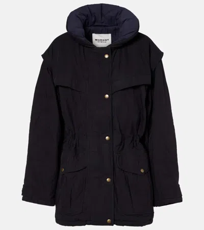 Isabel Marant Étoile Damone Hooded Cotton-blend Jacket In Black