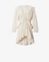 Isabel Marant Étoile Damya Lace Ruffled Mini Dress In White