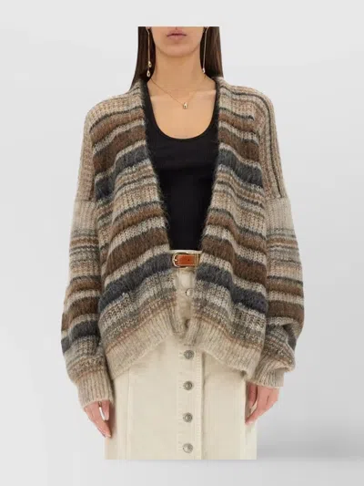 Isabel Marant Étoile "dana" Striped Pattern Knitwear Cardigan