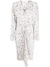 Isabel Marant Étoile Floral-print Wrap Midi Dress In White