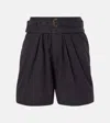 Isabel Marant Étoile Danica Cotton-blend Bermuda Shorts In Black