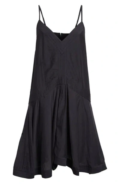 Isabel Marant Étoile Danielle Cotton-blend Minidress In Black