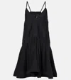 Isabel Marant Étoile Danielle Cotton-blend Minidress In Black