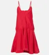 Isabel Marant Étoile Danielle Cotton-blend Minidress In Red