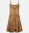 Isabel Marant Étoile Danielle Floral Cotton Voile Minidress In Brown