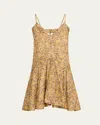 Isabel Marant Étoile Danielle Floral Sleeveless Mini Dress In Brown