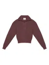 Isabel Marant Étoile Danita Zip-up Colar Sweater In Burgundy