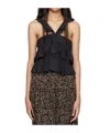 Isabel Marant Étoile Daren Ruffled Vest In Black