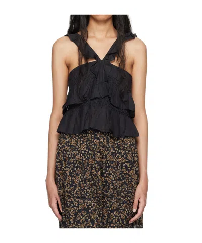 Isabel Marant Étoile Daren Ruffled Vest In Black