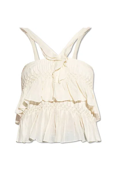 Isabel Marant Étoile Daren Sleeveless Top In Beige