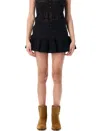 Isabel Marant Étoile Flared Mini Skirt With Lace Embroidery