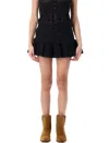 Isabel Marant Étoile Flared Mini Skirt With Lace Embroidery