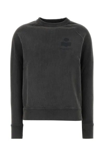 ISABEL MARANT ÉTOILE DARK GREY COTTON BLEND SWEATSHIRT