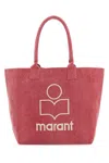 Isabel Marant Étoile Dark Pink Cotton Small Yenky Shopping Bag In Rosa