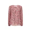 Isabel Marant Étoile Daytonea Floral Long Sleeve Blouse In Pink