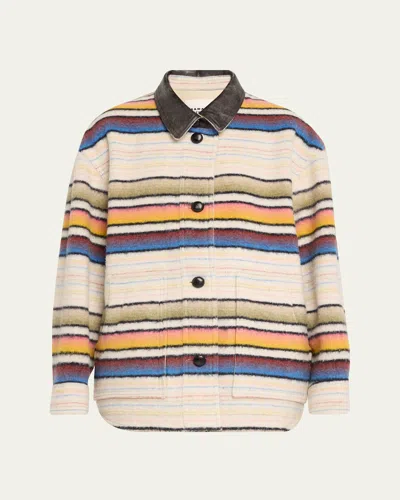 ISABEL MARANT ÉTOILE DAYVI STRIPE SHIRT JACKET