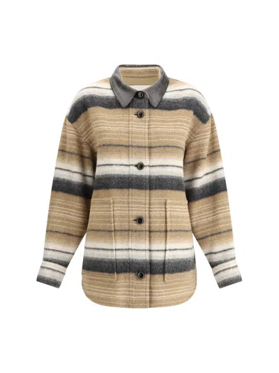 Isabel Marant Étoile Dayvi-ga Striped Shirt Jacket In Multi