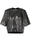 Isabel Marant Étoile Delfi Rhinestone Blouse In Silver
