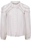 Isabel Marant Étoile Delicate Ruffled White Shirt With Button-down Front In White