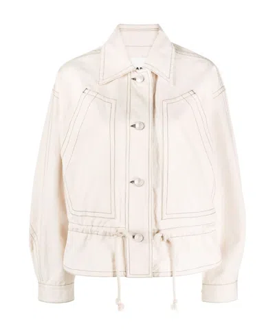 Isabel Marant Étoile Delly Denim Jacket In White