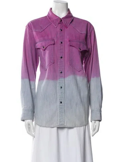 Pre-owned Isabel Marant Étoile Denim Jacket In Purple