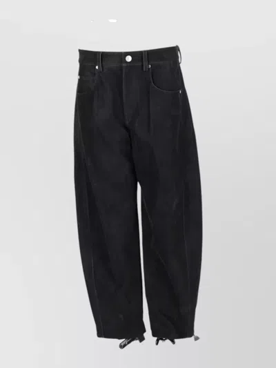 Isabel Marant Étoile Black Five-pocket Hem-adjustable Formal Pants