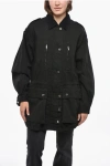 Isabel Marant Etoile Denim Joanna Multipocketed Jacket In Black