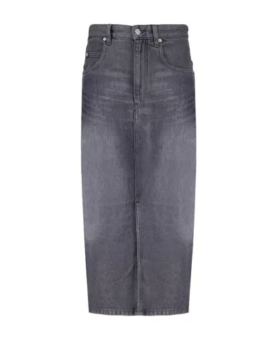 Isabel Marant Étoile Denim Midi Skirt In Black