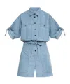 Isabel Marant Étoile Vally Light Blue Tracksuit With Chest Pockets And Elastic Waist With Drawstring In Cotton Woman In Blue
