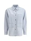 Isabel Marant Étoile Marant Etoile Women Denim Shirt Jacket In Light Blue